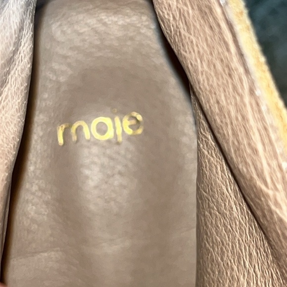 Maje women’s Beige Suede Ankle Booties size 39 US 8.5 - Picture 6 of 9